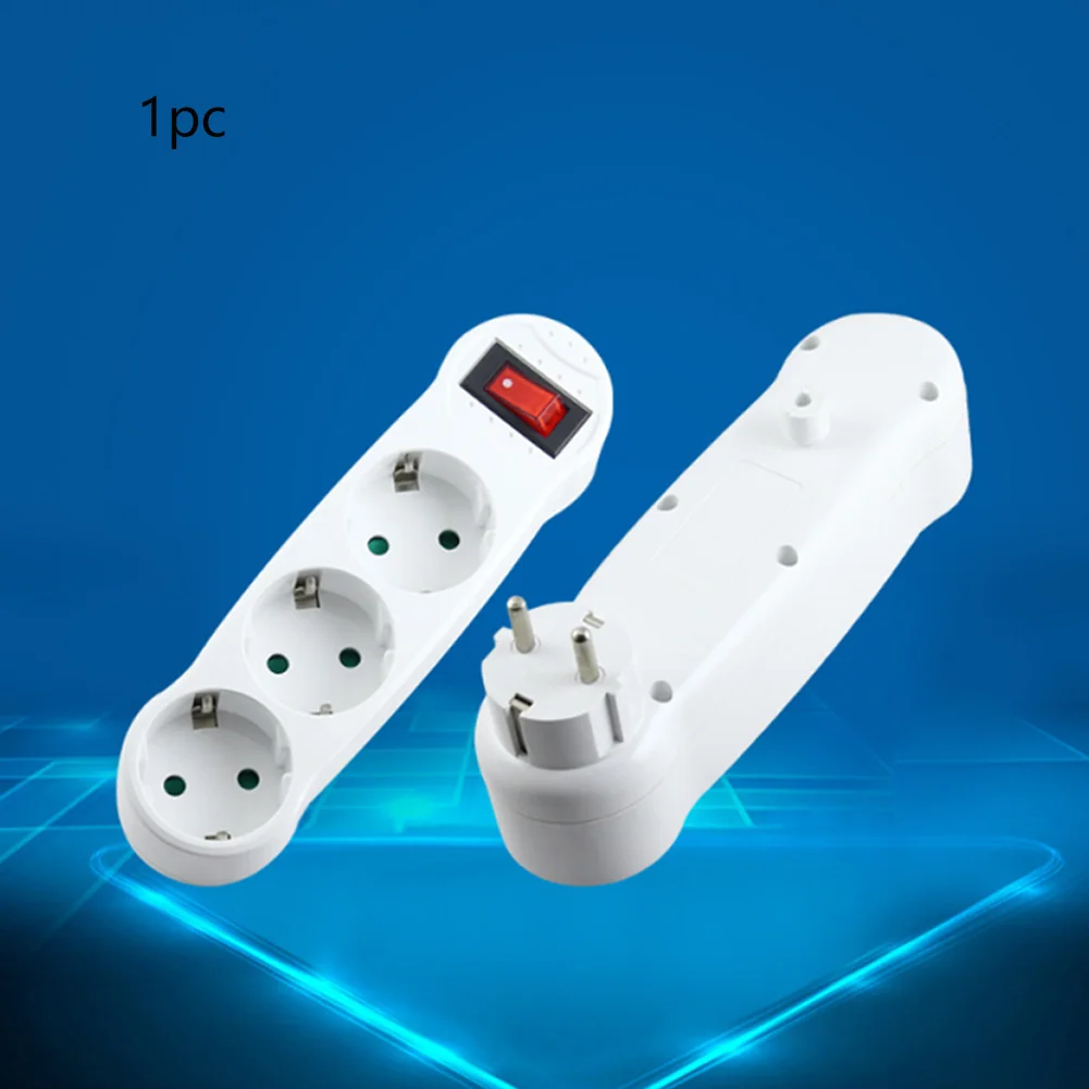 

Home Use Triple Conversion German Plug Wireless Power Socket EU Standard Convenient Easy Install Electrical 1 To 3 Way Expansion
