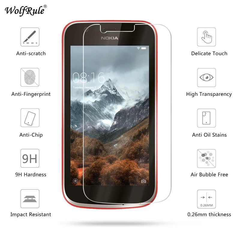WolfRule 2 шт для стекла Nokia 1 защита экрана закаленное стекло 2018 стеклянная Защитная
