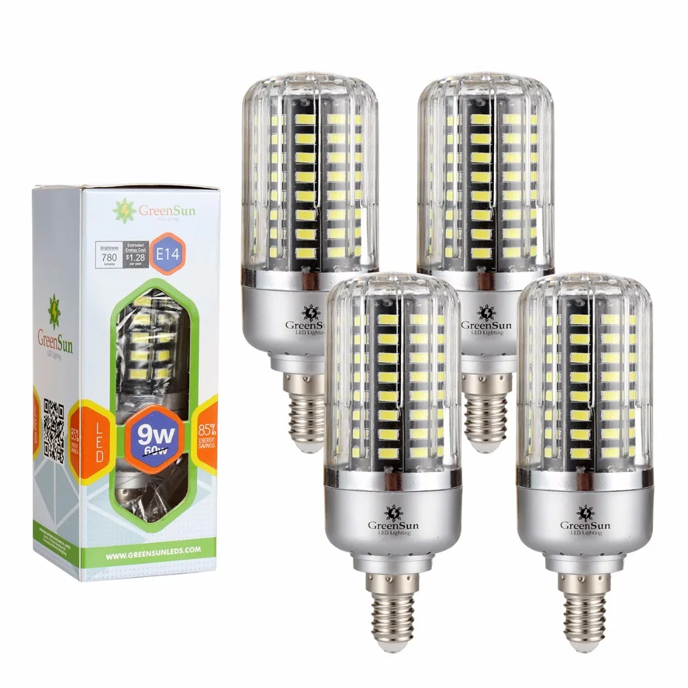 4/10 шт. E14 9 W 5736 SMD светодиодный светильник 85-265 V Полный умная ИС (интеграционная схема светодиодный кукурузная лампа без мерцания