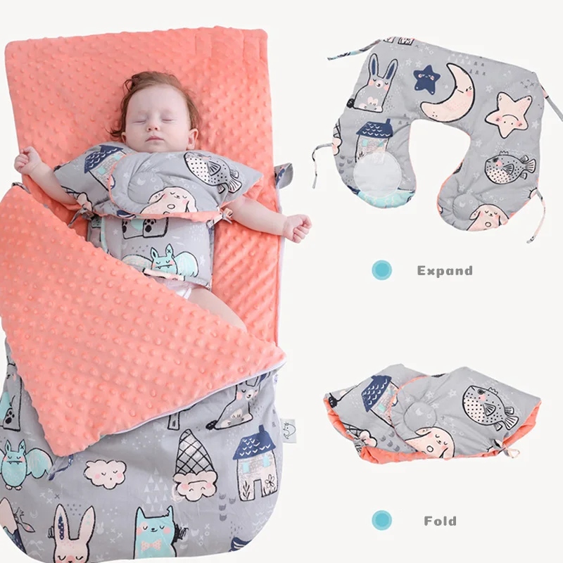 Warm soft cotton 3D Tactile Granules sleeping bag stroller bag thickened newborn sleep sack winter