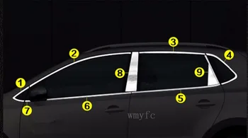 

Stainless Steel Window Trim sticker For VW Volkswagen POLO 2014 2015 2016 2017 Car Window frame Trim Sequin car Accessories