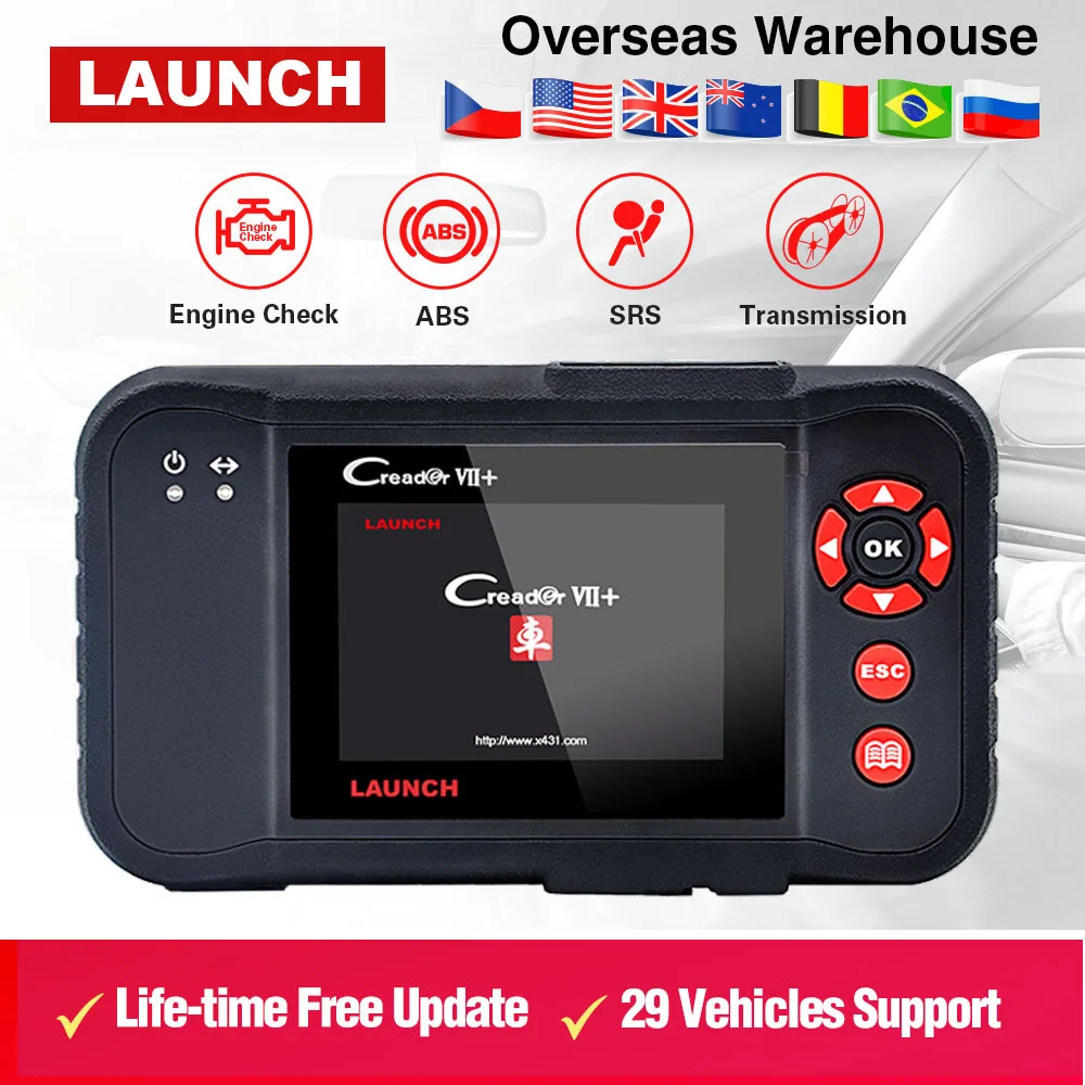 

X431 Scanner Launch Creader vii+ Professional CreaderVII+ newest version best price high quality Auto Code reader scanner