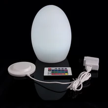 Illuminated LED Egg light rechargeable led table lamp night lights with remote control Free Shipping 1pc usb rechargeable rgb egg led night light outdoor desk multicolor pub club ktv atmosphere lamp light with remote controller