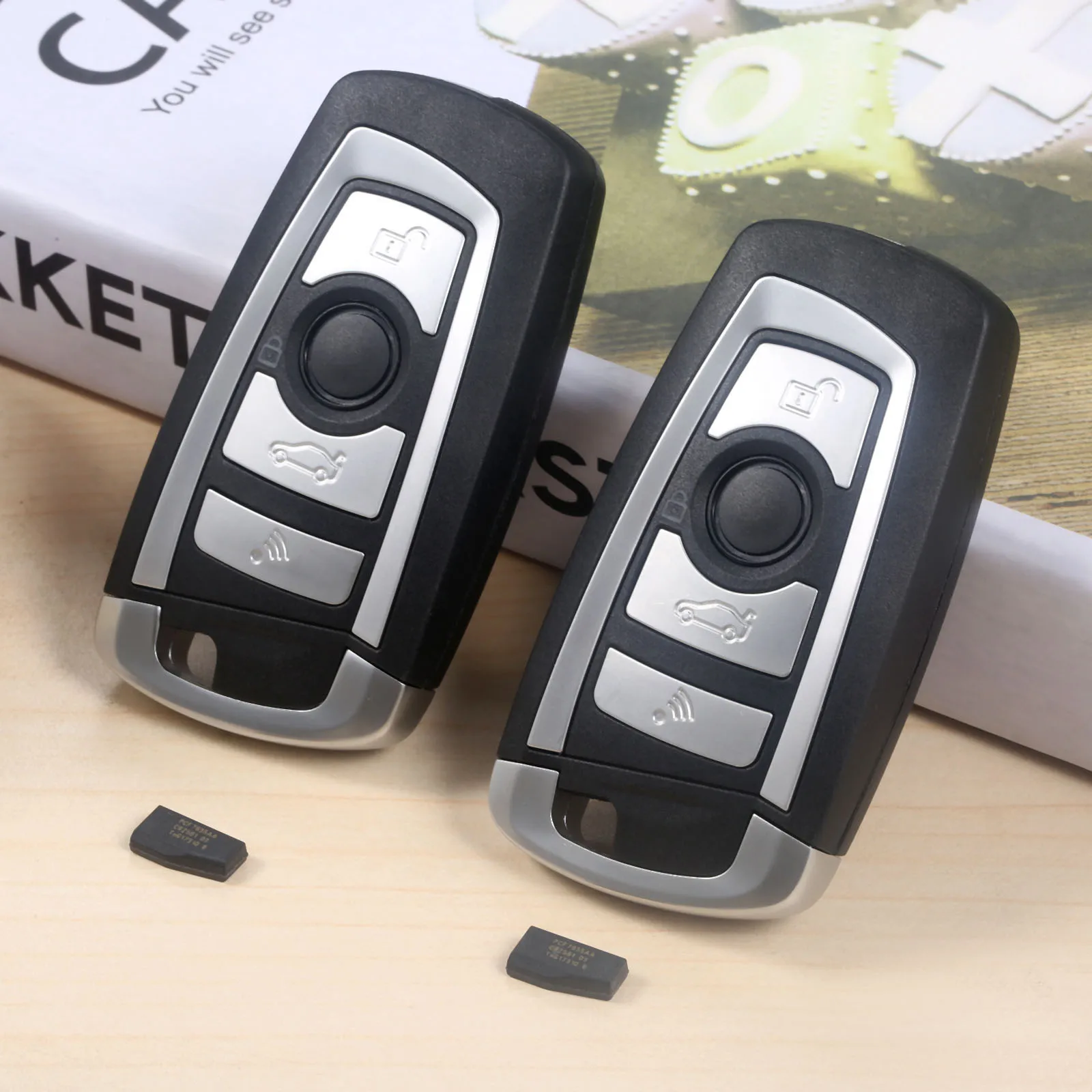 

2Pc Modified Flip 4Button 433MHZ Auto Remote Key HU92 ID44 PCF7935 Chip For BMW 325 330 318 525 530 540 E38 E39 E46 M5 X3 X5 E65