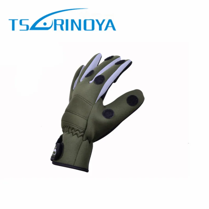 TSURINOYA 1 пара неопреновые дышащие зимние теплые рыболовные перчатки с закрытыми