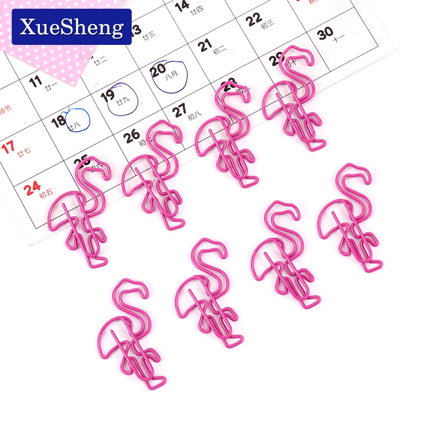 

5PCS Beautiful Flamingo Bookmark Planner Paper Clip Metal Material Bookmarks for Book Stationery School Office Supplies