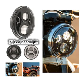 

7 Inch Harley Motorcycle Accessories 7" Motorcycle Black Projector moto Headlight H4 Hi/Lo Beam LED Light Bulb For Harley