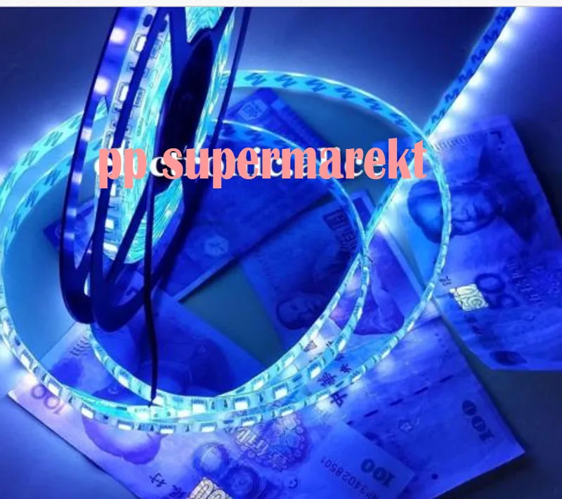 

UV Led Strip light 5050 SMD 60leds/m 395-405nm Ultraviolet Ray LED Diode Ribbon Purple Flexible Tape lamp for DJ Fluorescence