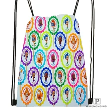 Custom Bubble Guppies @01 Drawstring Backpack Bag Cute Daypack Kids Satchel (Black Back) 31x40cm#180531-02-67