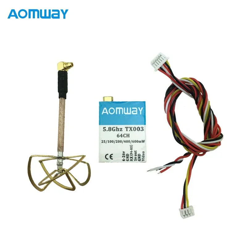 

Aomway TX003 5.8G 64CH 0mw/25mw/100mw/200mw/400/600mw Smart Audio Pitmode FPV Transmitter VTX For RC Models Multicopters