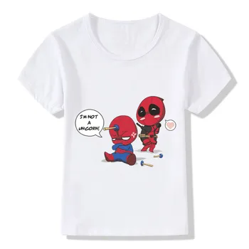 

Children Unicorn Spiderm And Deadpool Funny T shirt Baby Boys Girls Summer Tops Kids Cartoon Clothes,ooo5029