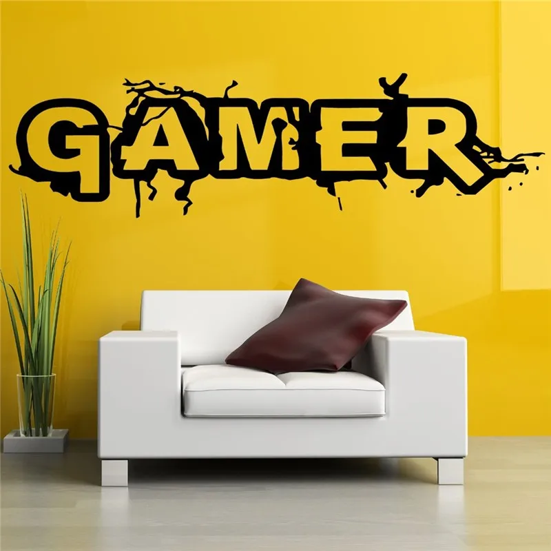 Gamer Wall Room Decor Art Vinyl Sticker Mural Decal Gamer Word Game