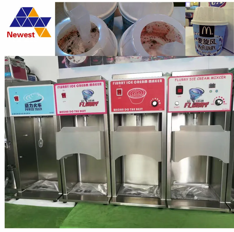

With timer Adjustable speed 0-3600r/min Commercial Flurry Ice Cream Maker Machine,t Ice Cream Shaker Mixer