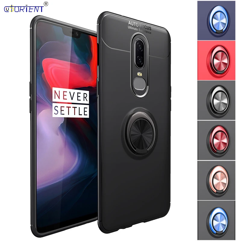 Чехол с кольцом для OnePlus 6 A6000 A6003 OnePlus6 автомобильный Магнитный гибридный защитный