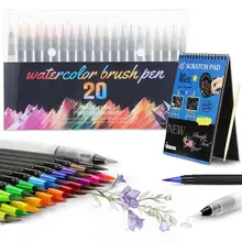 24 шт./лот, кисточка, школьные товары для рукоделия, маркеры, кисть, ручка, fineliner, Перманентная доска для письма маркерами, маркер, sharpie 04360