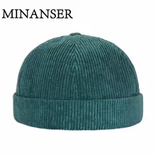 MinanSer, Женская Вельветовая бейсбольная кепка, Кепка с черепом, Кепка с моряком, женский берет, шляпа с моряком и тыквой, Ретро стиль, без полей