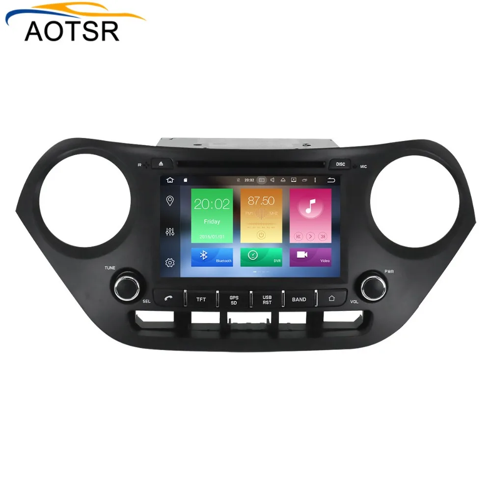 Sale IPS Android 8.0 Car DVD multimedia Player head unit For Hyundai I10 I-10 2013+ Car Radio stereo GPS navigation tape recorder BT 2