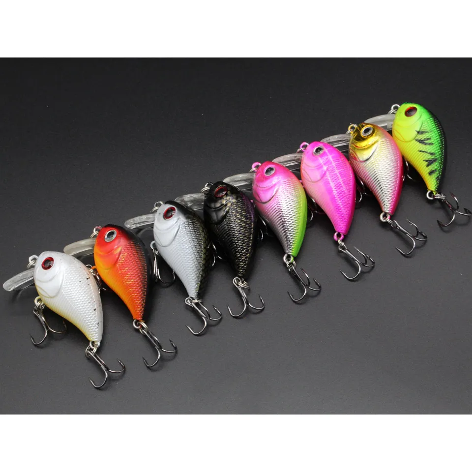 Brand Lifelike VIB Floating Fishing Lure 4CM 8G Pesca Hooks Fish Wobbler Tackle Crankbait Artificial Japan Hard Bait