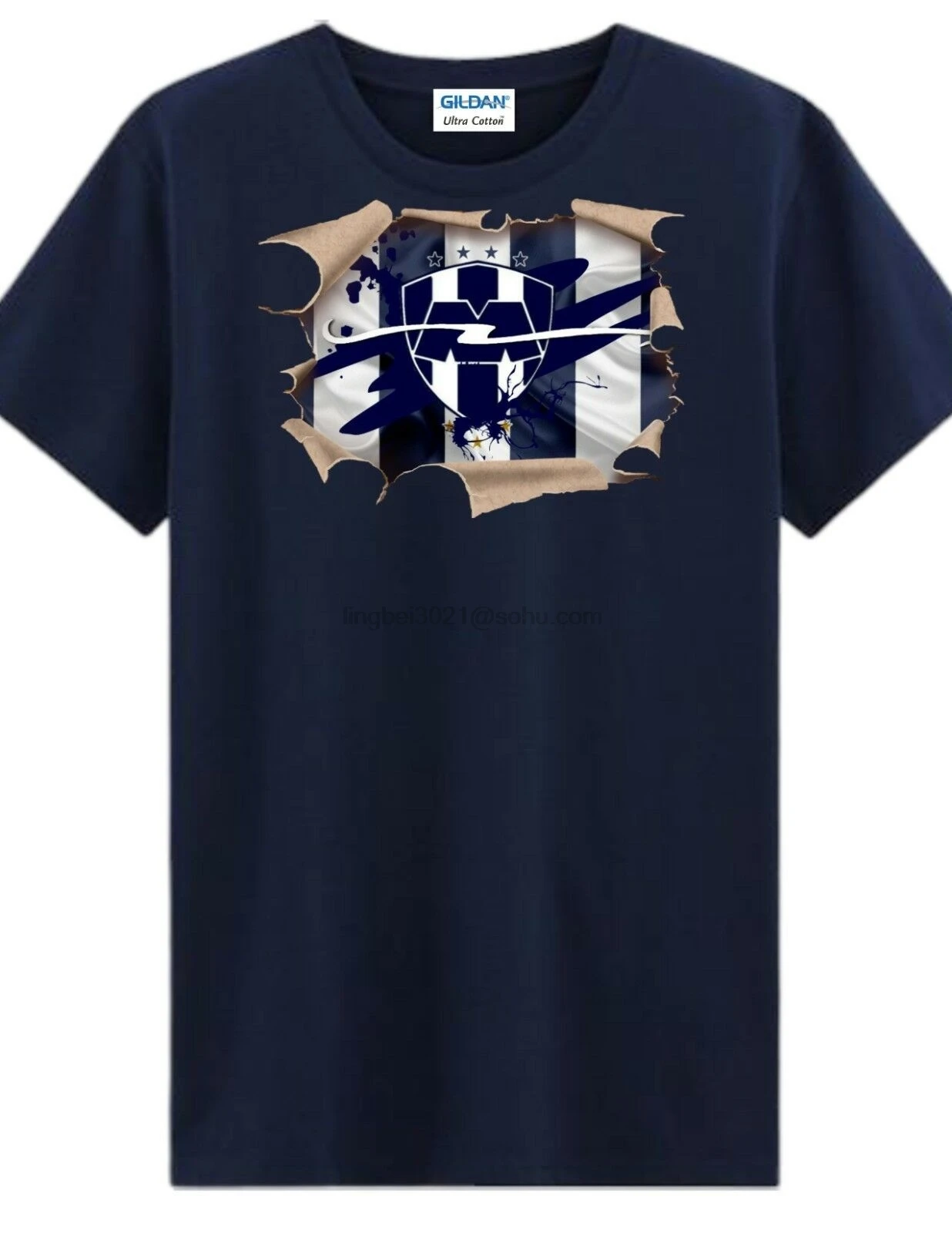 

T-SHIRT MONTERREY RAYADOS 100% COTTON 100% PRESHRUNK