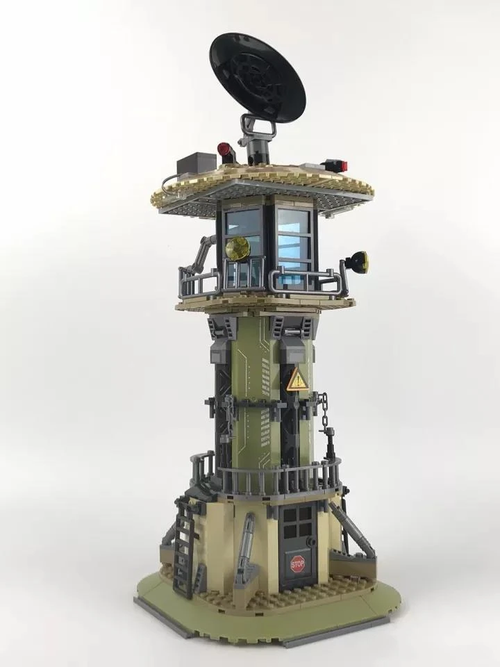 651 шт. Черное золото Военная Униформа армии лагерь башня Watchtower Building Block кирпич DIY