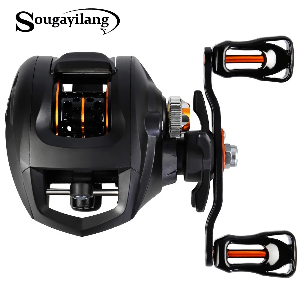

Sougayilang 6.3:1 Bait Casting Baitcasting Reel 10+1BB Fishing Reel Gear Ratio Left/Right Hand Lure Fishing Reel