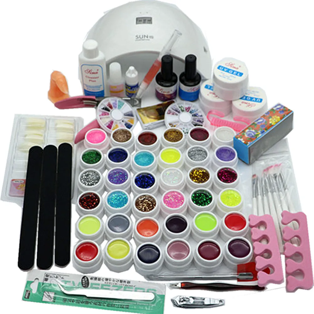 SUN9C PLUS Nail Sets 36W Led White Lamp UV GEL polish with 36 Color UV