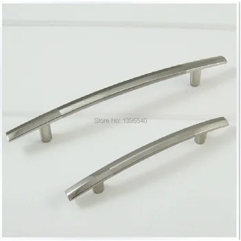 

New 2pcs 96mm Modern Cabinet Drawer Handles Knobs Bridge Sample Brush Solid Wardrobe Handle Closet Zinc Alloy Handle Pulls Bars