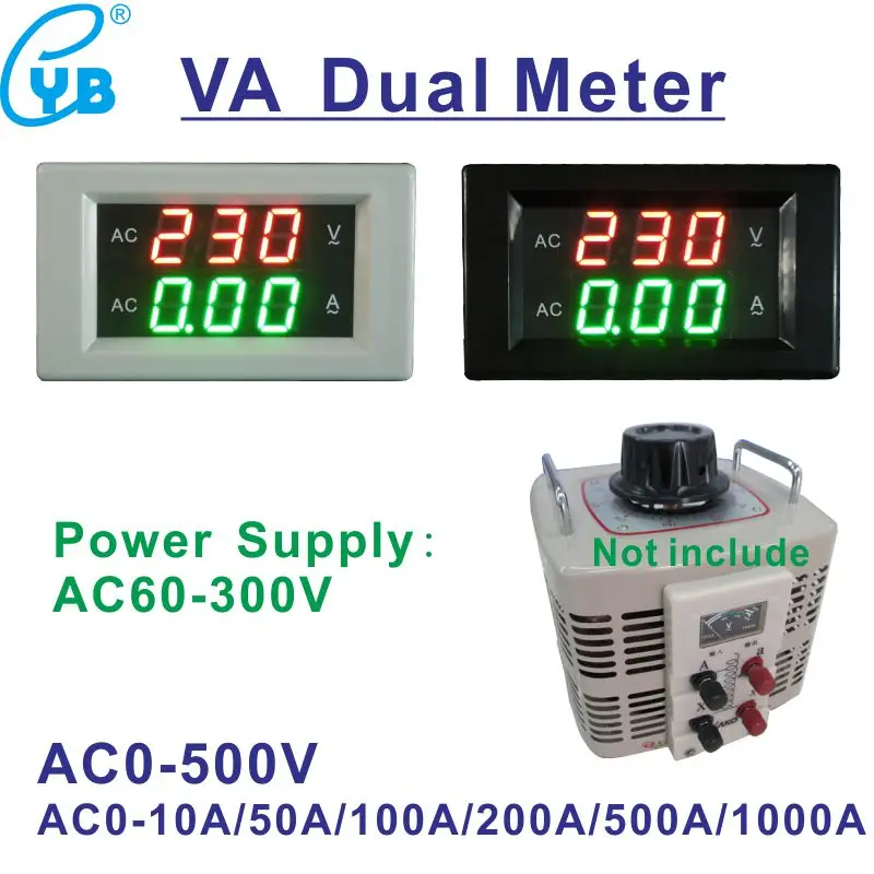 Buy AC 0 500V LED Digital Voltmeter Ammeter Dual Meter