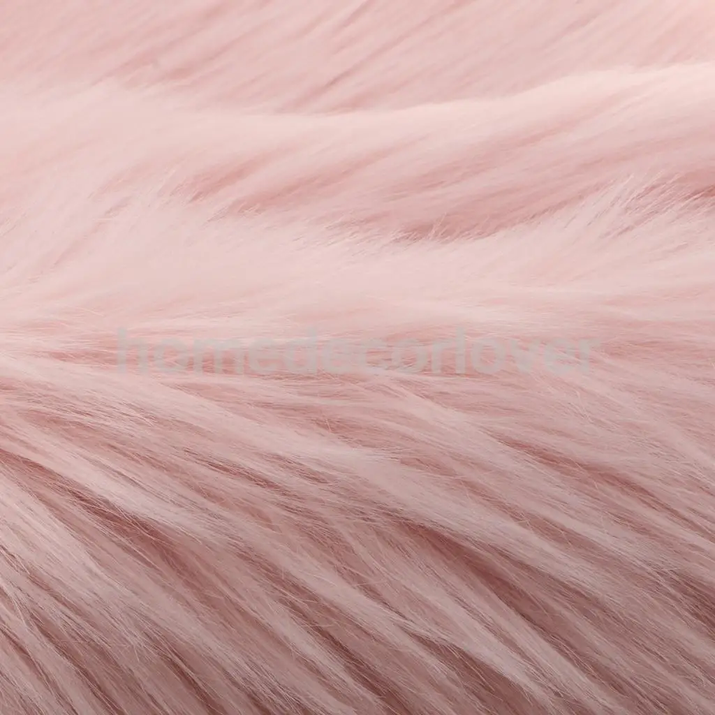 Light Pink Ворсистый мягкий не сарай искусственный овчина ковер, пол ковер диван Чехол для стула подушка коврик на подоконник коврик для балкона ковер 80x50 см - Цвет: Light Pink