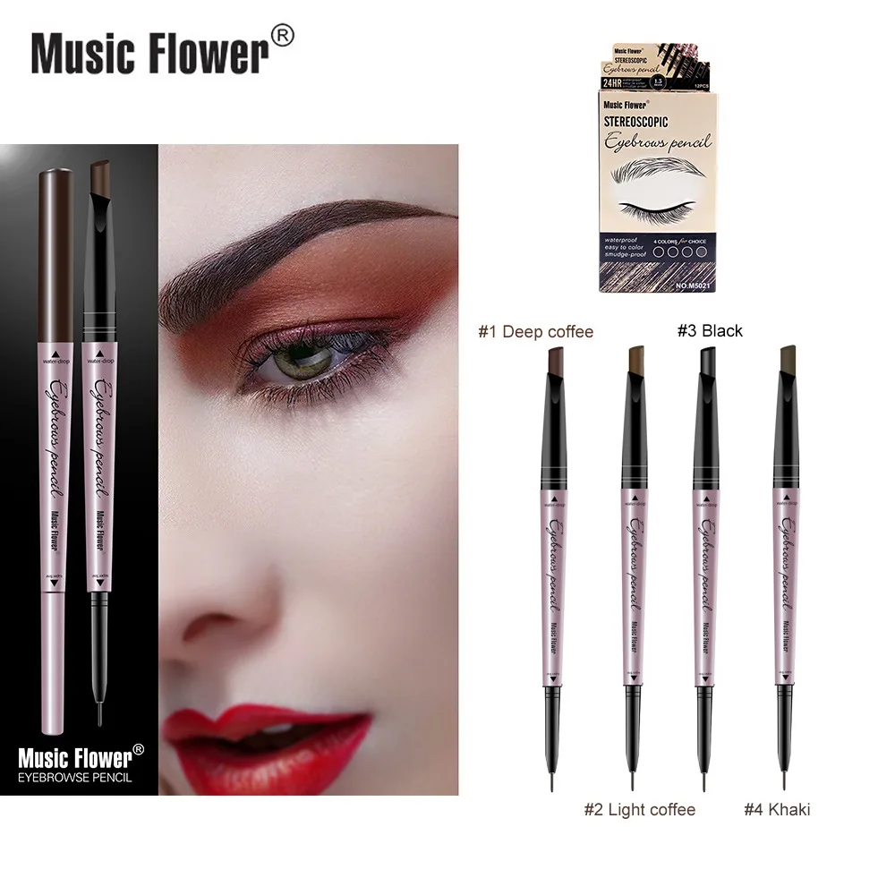 

eyebrow pencil Double-headed, non-stained, drop-shaped eyebrow pencil, small two-in-one makeup tool