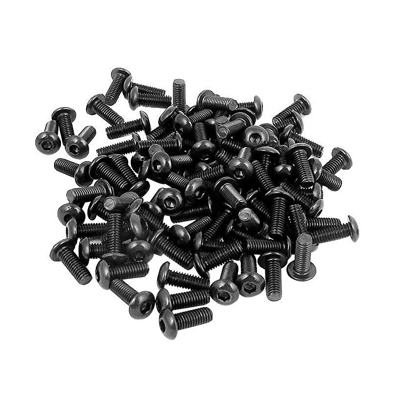 

HHTL-M3 x 8mm 10.9 Alloy Steel Hex Socket Button Head Screws Black 100 Pcs