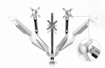 

Loctek D7T Aluminum Alloy Gas Spring Full Motion Triple Screen Monitor Holder Three LCD LED Mount Arm with USB and Audio Port