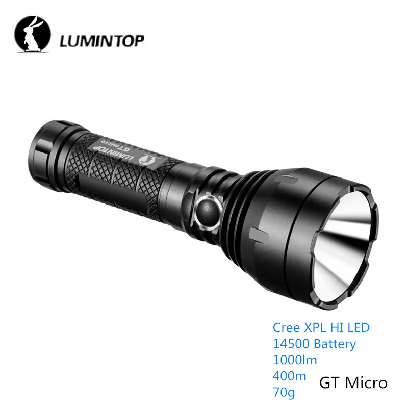 LuminTop GT Micro 1000lm высокомощный светодиодный светильник вспышка s 400m поисковый из