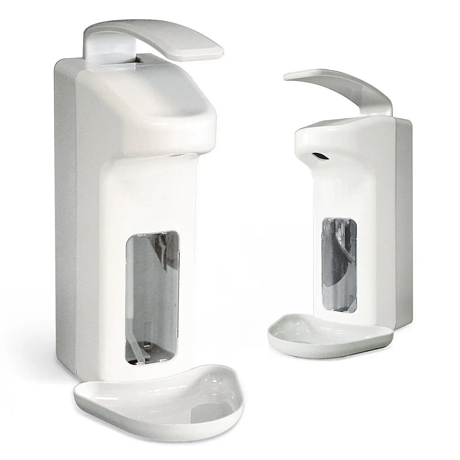 White Plastic soap dispenser Wall mounted elbow press lotion device