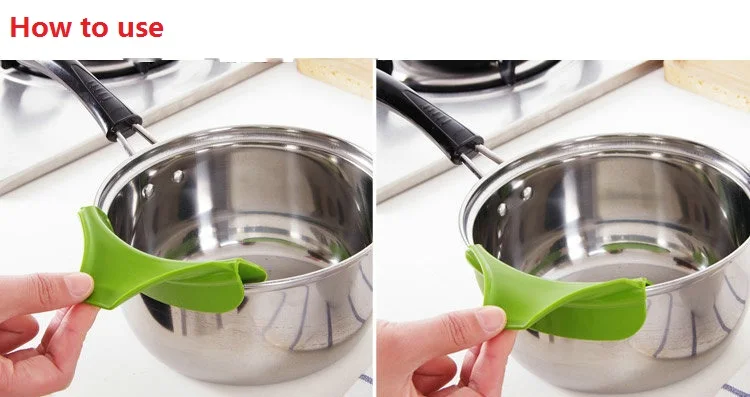 Творческий кухонный инструмент Воронка гаджет силиконовый слип на носик на один бесплатно для кастрюль сковородки и миски Вечерние