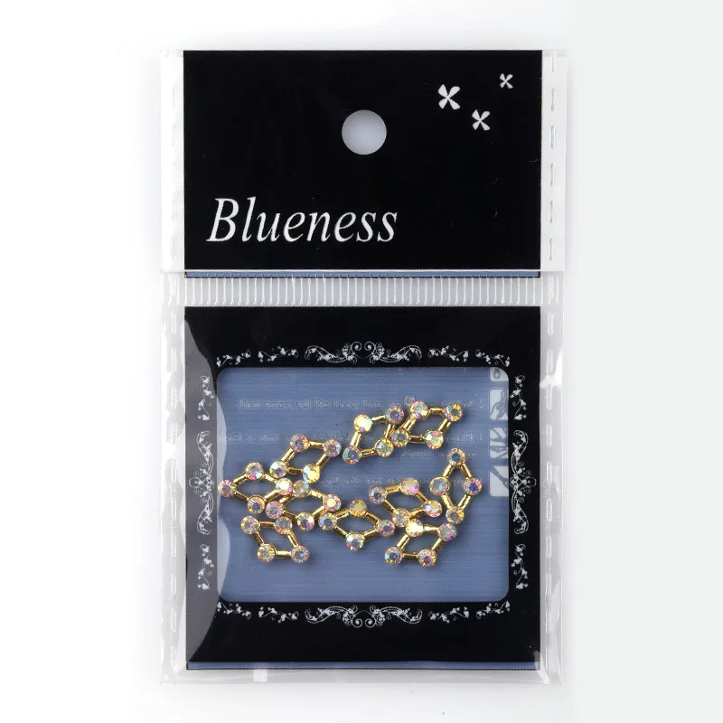 Blueness 10 шт цветной золотой дизайн ногтей сплав Стразы УФ гель шпильки DIY