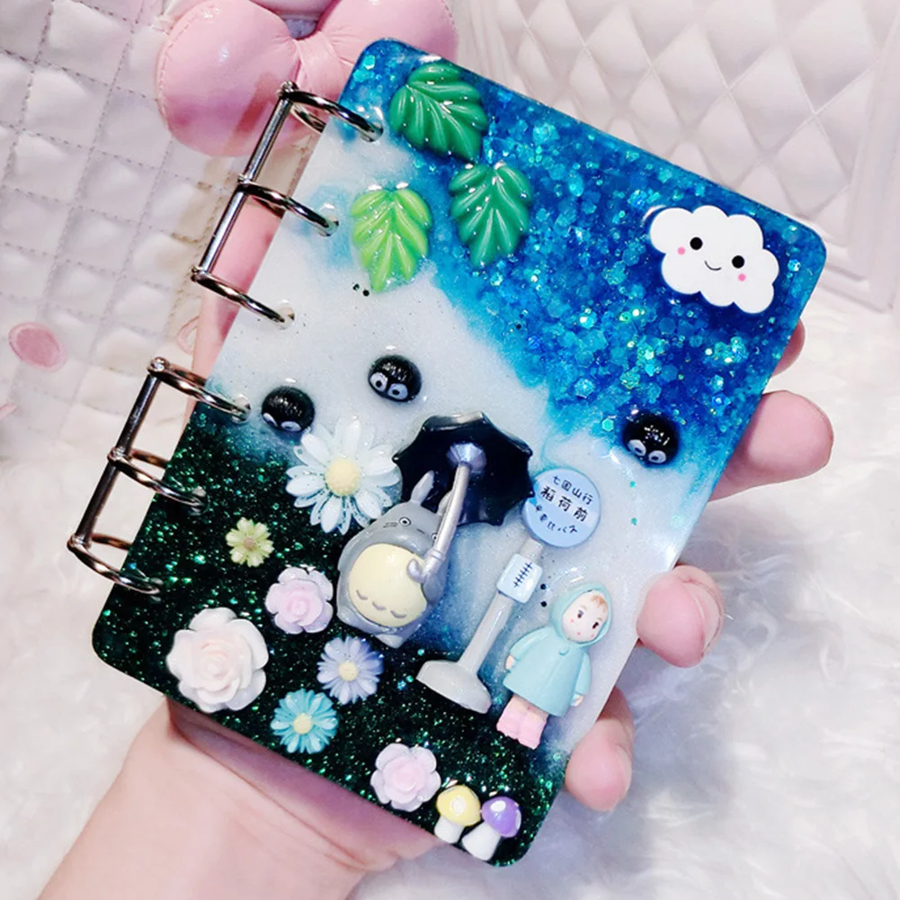

Epoxy Resin Clear Nontoxic Silicone Cover Making Non-stick DIY Heat Resistant Reusable Safe Notebook Mold Easy Clean Jewelry