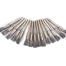 15 шт./партия в упаковке электрическая шлифовальная проволочная щетка стальная вращающаяся щетка проволочная колесная щетка шлифовальный станок инструмент 5 мм