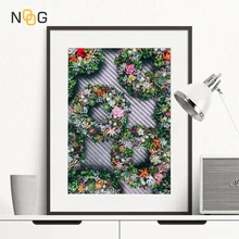 NOOG Nordic Canvas Painting Living Room Decoration Pictures Poster Green Aloe Succulent Plants Modern Colorful Wall Art Murals