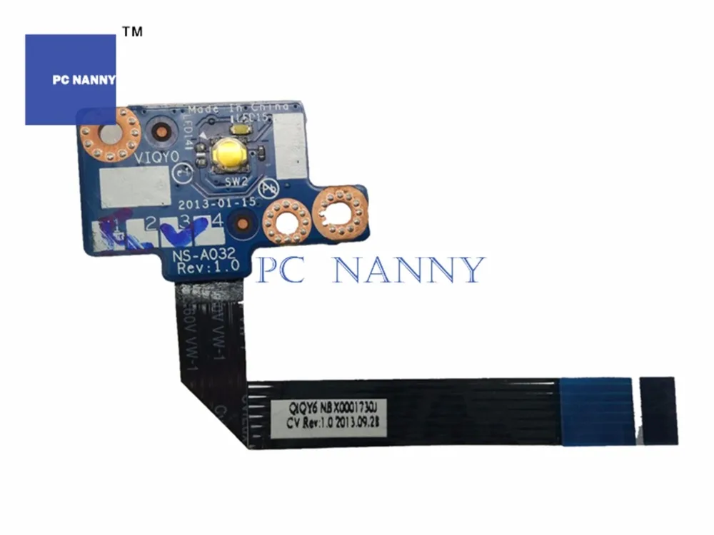 Плата с кнопкой переключения питания ПК кабелем для Lenovo Ideapad Y500 Y510P Series LS 8691P NBX0001730J