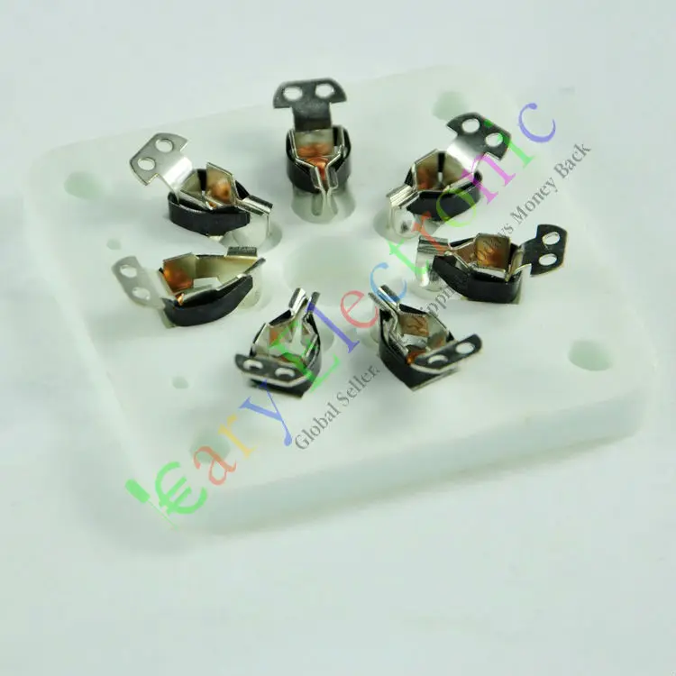 

Wholesale and retail 2pc 7pin Silver Ceramic vacuum tube socket amps valve base 6C33 832 829 FU29 826 free shipping