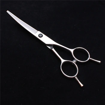 

C1028 5.5" 16cm Japan 440C Customized Brand Pro Pets Dogs Cats Hair Scissors Curved Cutting Shears Flur Grooming Styling Tools