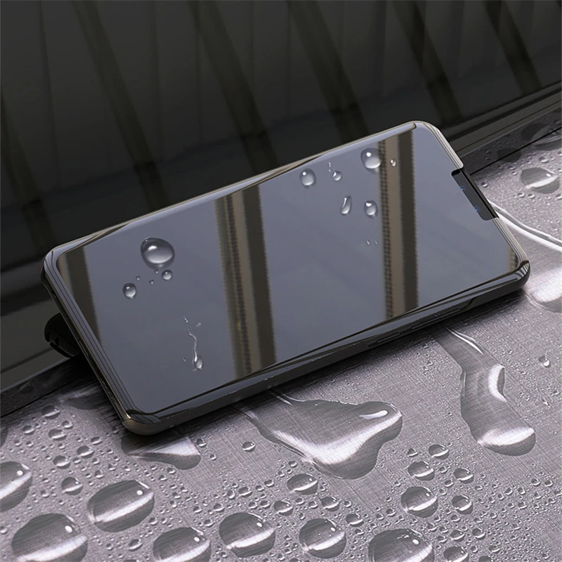 Прозрачный зеркальный кожаный чехол для Huawei Y5 Y7 Prime Y6 Y9 2018 P Smart Plus 2019 Honor 10 9 8 Lite 8X Max
