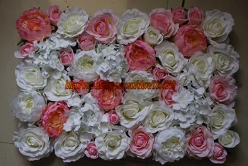 

10pcs/lot Artificial silk rose hydrangea peony flower wall wedding backdrop decoration flower runner wedding decoration TONGFENG