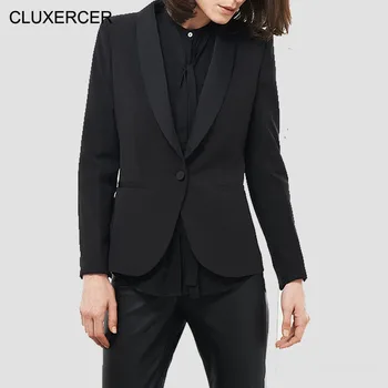 

Wine Black Women Blazers And Jackets 2018 New Spring Autumn Fashion Single Button Blazer Femenino Ladies Blazer Female