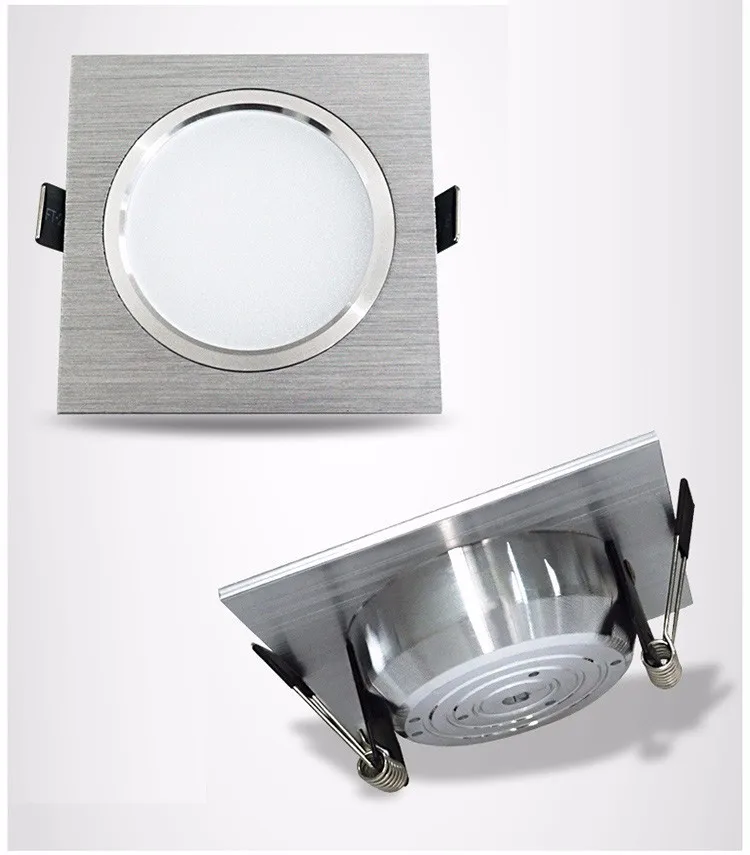 2.5inch Downlight LED 6w 9w 12w 220v Nature White Square Recessed LED Lamp Spot Light for Living Room Foyer Bedroom Kitchen
