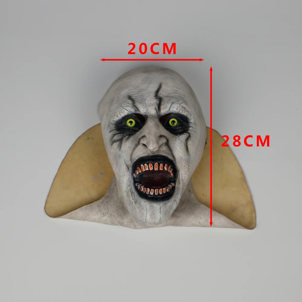 2018 The Nun Horror Mask The Conjuring Valak Cosplay Mask Full Head Horror Scary Halloween Party Props (16)