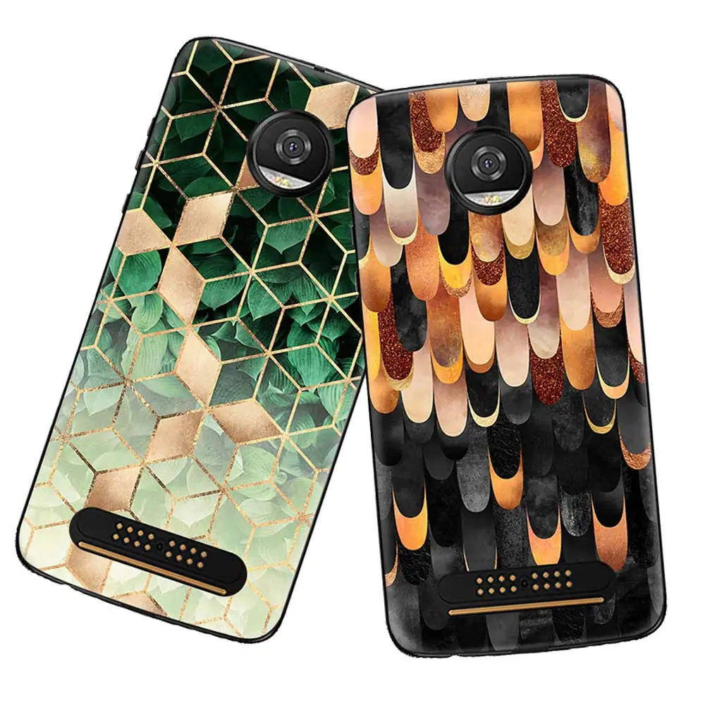 

Luxury Phone Case for Motorola Moto X4 G5 G5S C E5 Plus Z2 Play C case Exquisite Soft Silicone Protective Back Cover