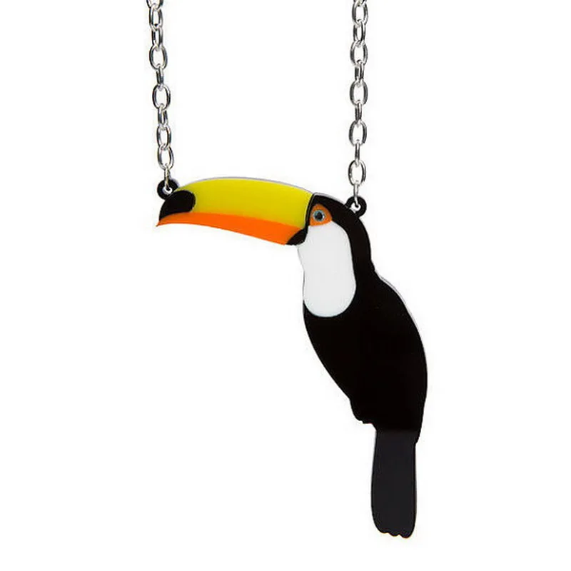 

Parrot Necklace Acrylic Fashion Necklace Women Exotic Style Pendant Necklace