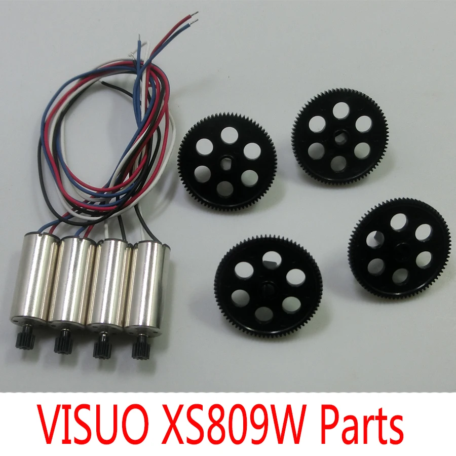 Original RC Drone Parts 4pcs Motors And 4pcs Gears For VISUO XSS809W